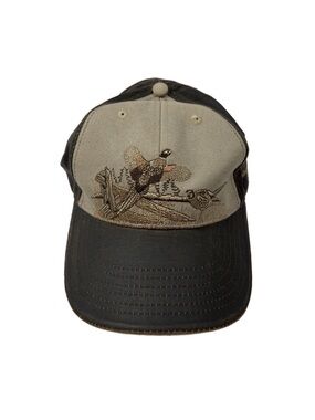 Vintage K-Products Adjustable Brown Leather Pheasant Bird Hunting Hat/Cap Brown